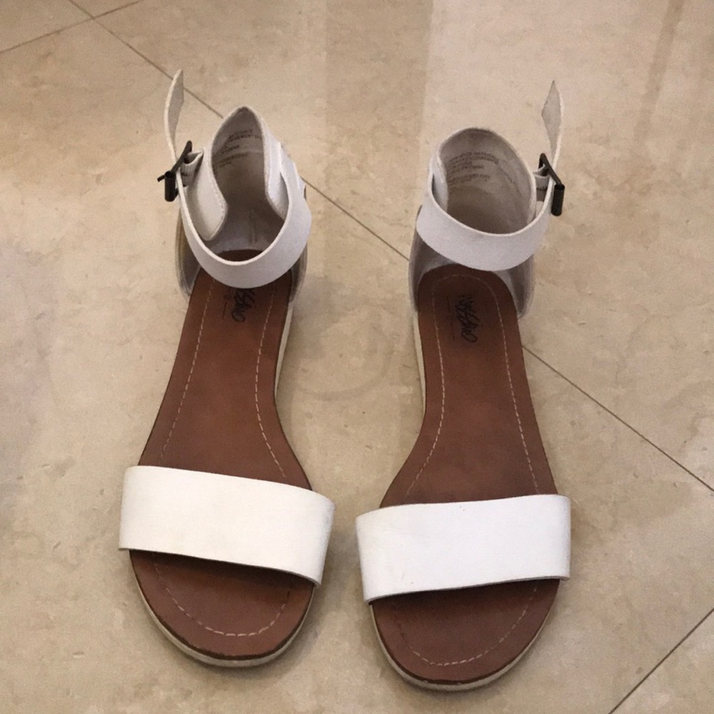 Mossimo White Flat Sandals